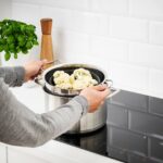 آبکش تاشو دسته استیل سیلیکونی ایکیا مدل Klockren