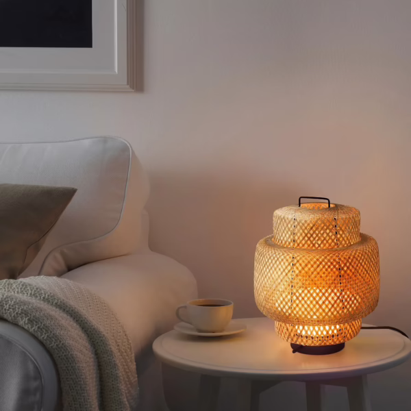 آباژور رومیزی حصیری ایکیا مدل SINNERLIG