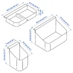 ارگانایزر 3 عددی کشو ایکیا مدل VISSLAAN
