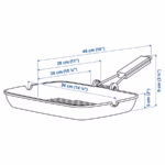 اندازه تابه گریل ایکیا مدل GRILLA