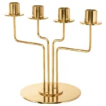 جا شمعی طلایی 4 شاخه ایکیا مدل PARLBAND